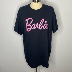Barbie Pink Logo Black T-Shirt